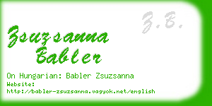 zsuzsanna babler business card